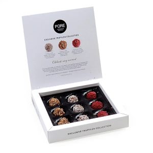 Asortiment de trufe în cutie cadou 9U Pure Chocolate