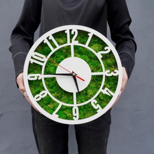 Ceas decorativ cu licheni