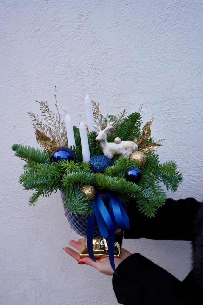 Aranjament de Crăciun „Blue Noël”